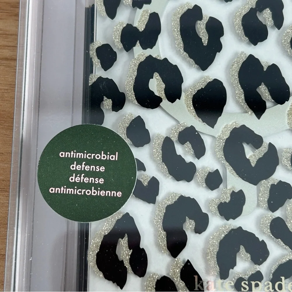 Kate Spade iphone 14 Plus Case Hardshell Magsafe 6.7 In Leopard NEW